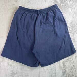 Nike Navy Athletic Shorts Men’s Medium Swoosh Gym Training Activewear